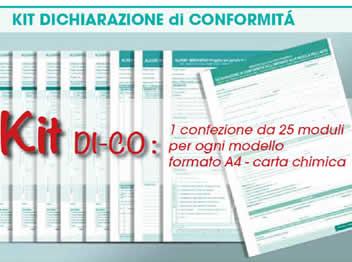 Kit dei moduli per la corretta compilazione della Dichiarazione di Conformità e degli Allegati Obbligatori.
